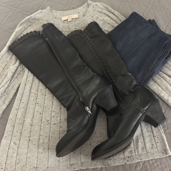 Black Ruffle Boots